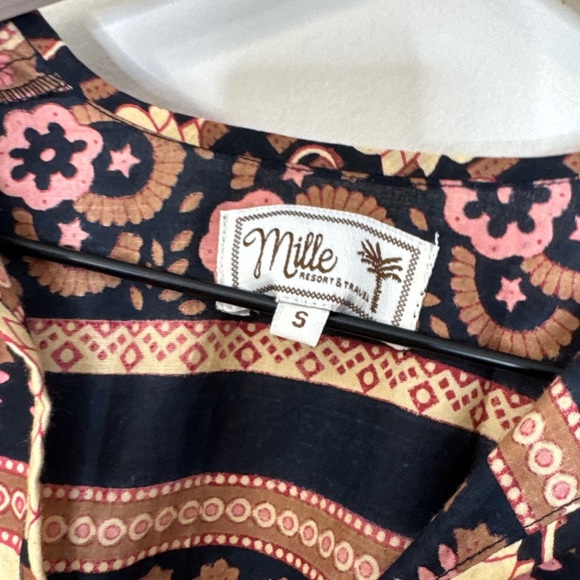 Mille Charlie Top In Nouveau Trellis Size Small Billowy Sleeves Boho Tuckernuck - Picture 9 of 16